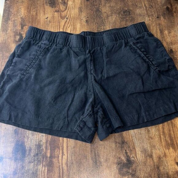 Lilly Pulitzer Lilo washable linen shorts Sz L onyx (black) - Picture 4 of 9